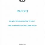 Raporti mbi monitorimin e zbatimit te ligjit – Per njoftimin dhe konsultimin publik